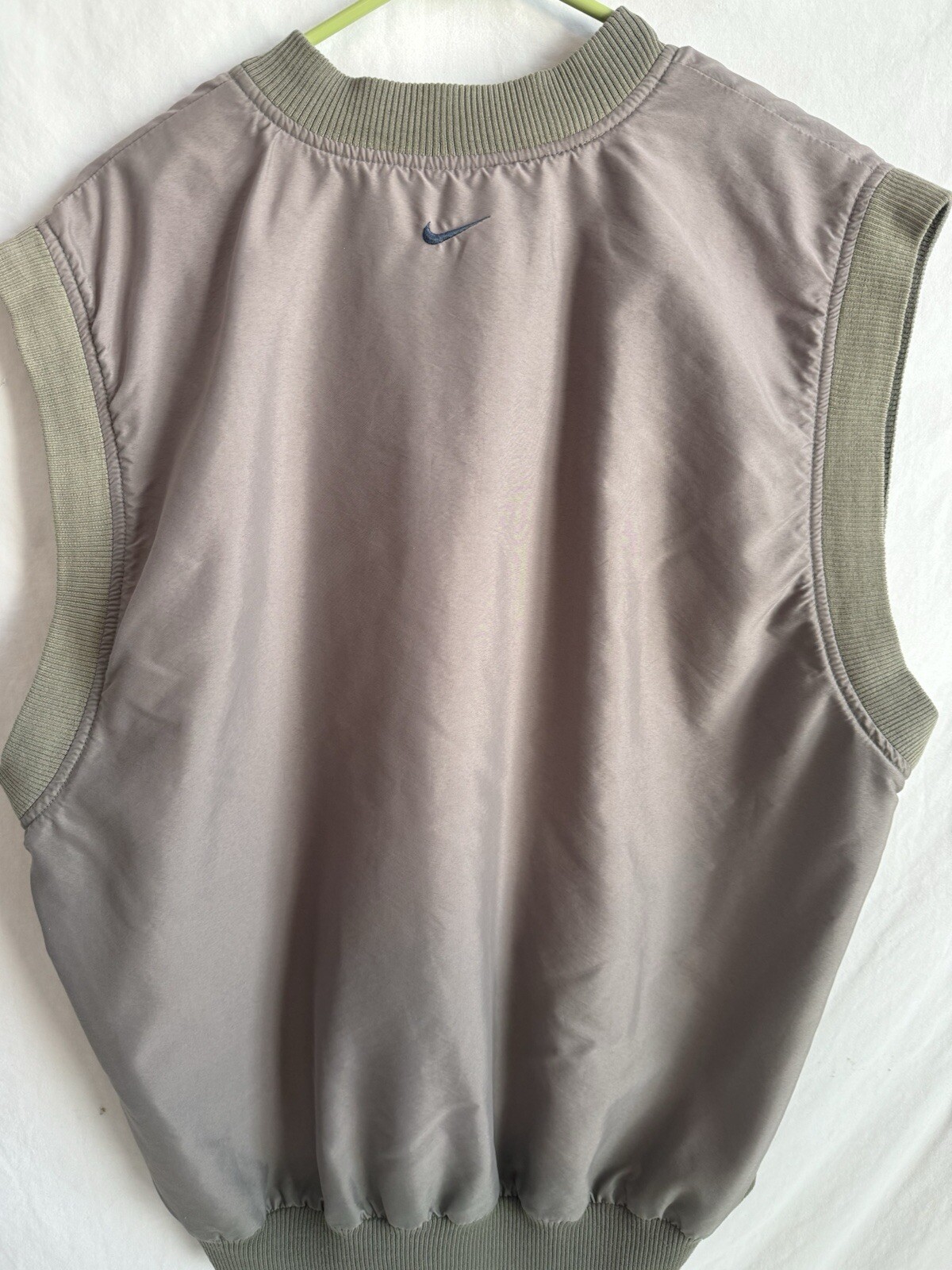Y2K Vintage Nike Golf Polyester Vest Center Swoosh Logo Mens Medium Gray