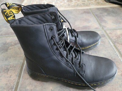 Dr. Martens Unisex Adults 8-Eye Boot, Black Greasy, US Men's 11