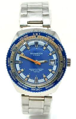 Orologio Seawatch Taucheruhr 38mm Vintage Uhr Sub Deep Montre mechanische Relo