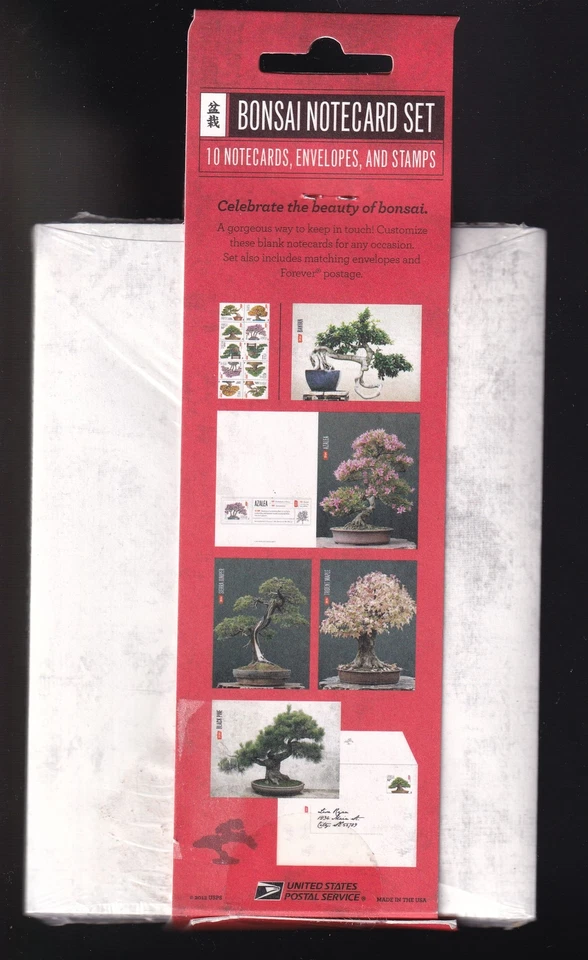 2012 Bonsai plants Sc 4622b booklet pane of 10 with note cards sealed USPS - Image 3 of 3