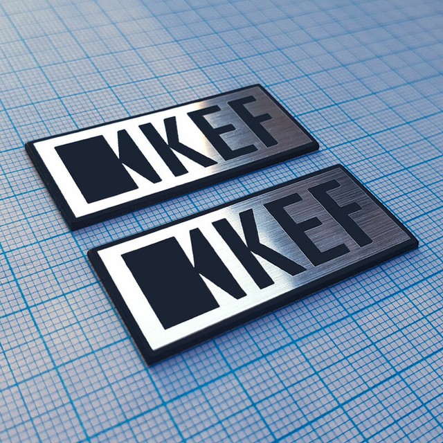 KEF AUDIO Metallic Sticker Set, Badge, Emblem (2 pieces) eBay