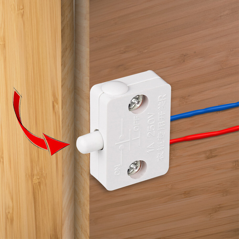 2pcs Cabinet Door Switch Wall Mounted 1A 250V Light Control Kitchen ...