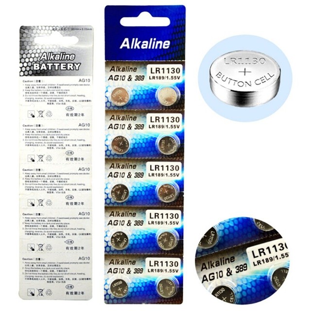 10Pcs Vinnic LR54 batteries L1131F AG10 Alkaline Button cells 189 Lemow ...