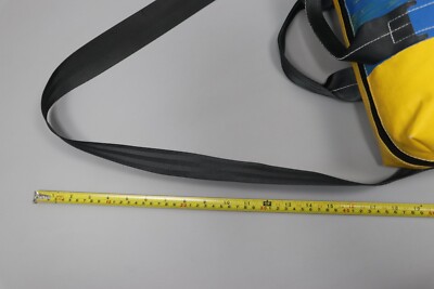 FREITAG F77 BEN Recycled Blue/Yellow PVC Crossbody Messenger
