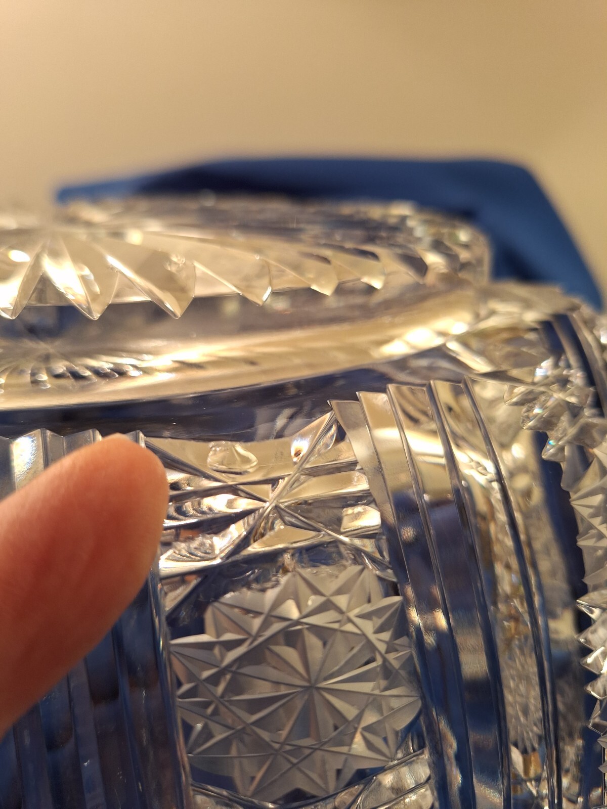 Large Cut Crystal Bowl Centerpiece