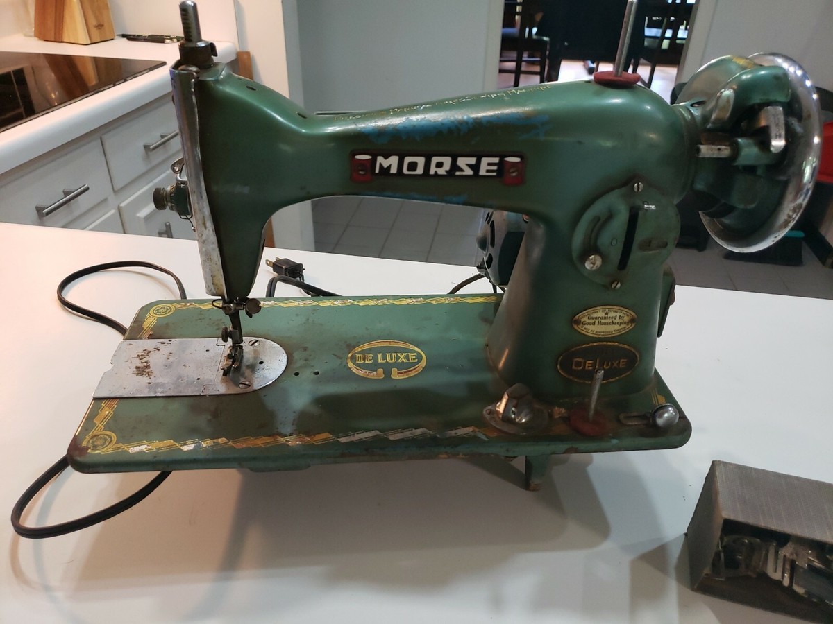 MORSE Vintage Deluxe 200 Sewing Machine Japan Blue PARTS