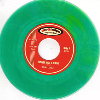 TRINI LOPEZ - SINNER NOT A SAINT b/w DOLLY LYON -  PALM OF YOUR HAND (Re-Issue)