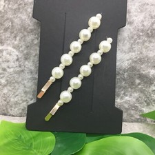 2 PC 3  Faux Pearl Hair Clips Decorative Hair Pins Barrette Set New Free Ship 48