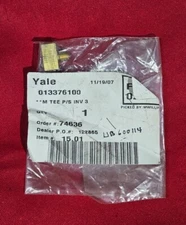 Yale 013376100 Forklift Brass Tee P/S Fitting, Made In USA - NEW