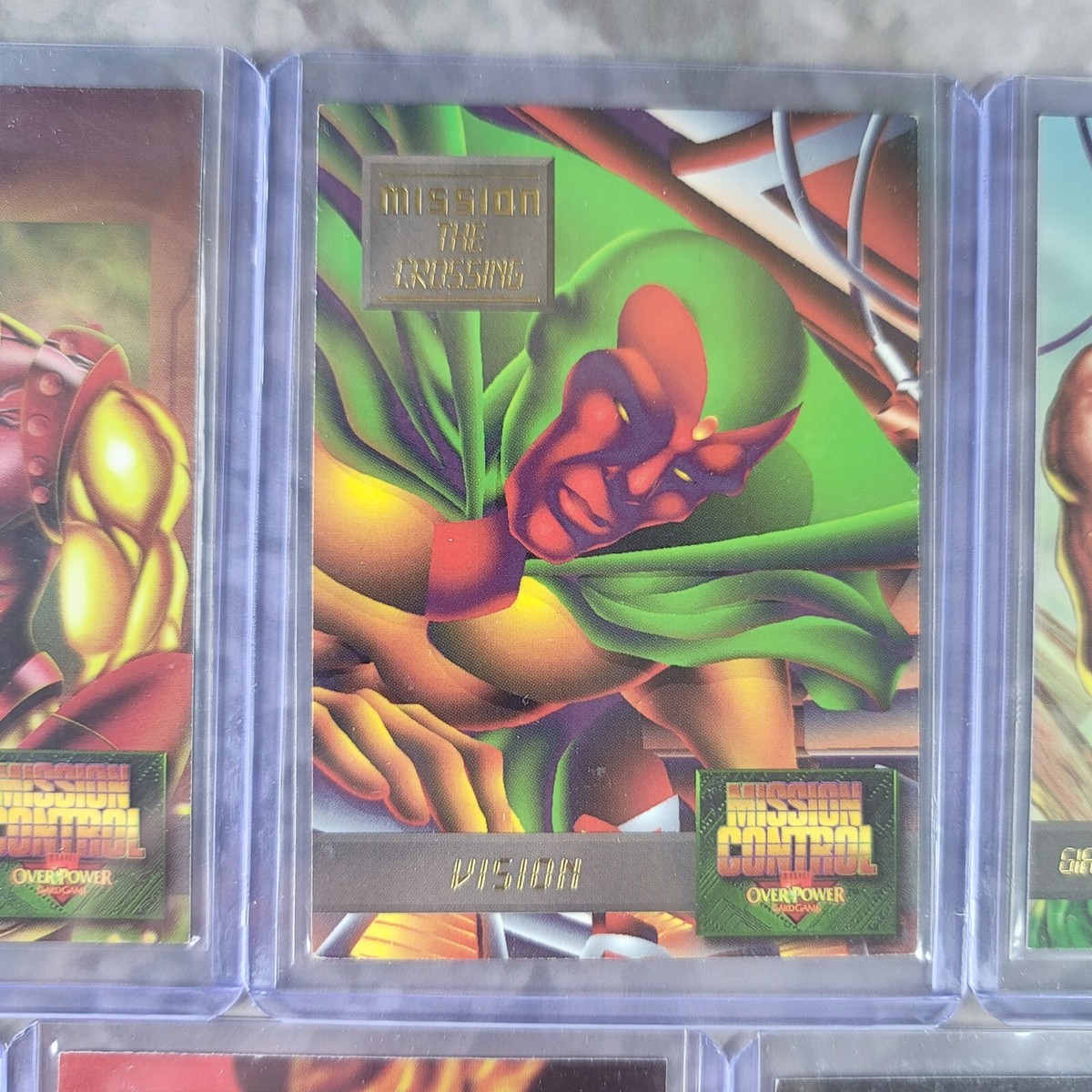 1995 Marvel Overpower Card Game Mission The Crossing Cards