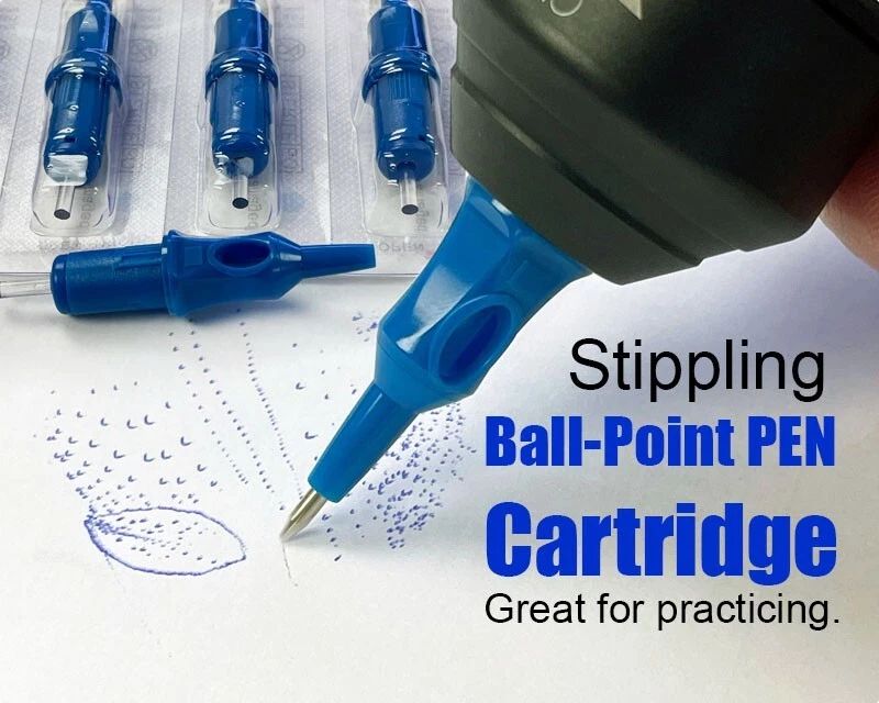 Ballpoint Pen Cartridge for Tattoo Practice or Stippling Drawing Art 20pcs/box