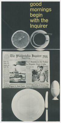 Good mornings begin with the Inquirer M. Engelmann Kunstdruck Werbung 711