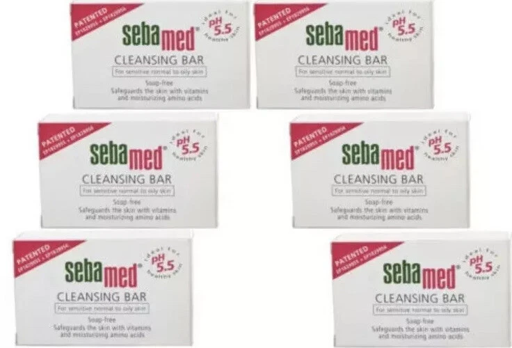 Sebamed Cleansing Bar Soap Free 100g pack of 6
