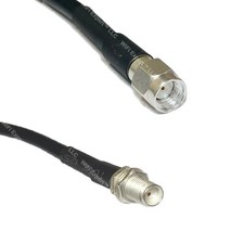 LMR200 Silver RP-SMA MALE to SMA FEMALE Coax RF Cable USA Lot
