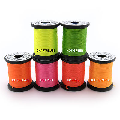 UNI NEON FLOSS - Fly Tying Material - Fluorescent 600 Denier 15 Yd Spools NEW!
