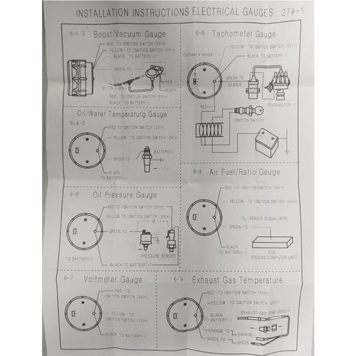 12V 52mm Digital Auto Abgastemperaturanzeige EGT Temperaturmesser LED mit Sensor - Bild 11 von 13