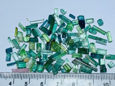 50 Carat Natural Beautiful Multiple Color Tourmaline Crystal Nice Quality