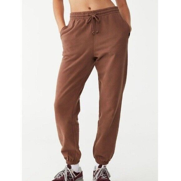 Cotton on Body  Plush Gym Track Pant, joggers, sweatpants, hazelnut brown XL