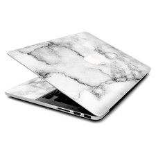 Skin Wrap for MacBook Pro 15 inch Retina Grey and White Marble panel