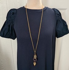 Loft Tunic Sheath Dress Purple Layering Balloon Short Rouched Sleeve Size S