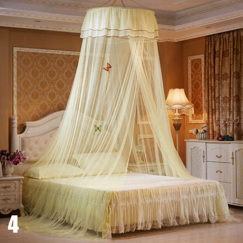 Elegant Round Bedding Mosquito Net Home Bedding Curtain Dome Princess BedCanopy - Image 2 of 4