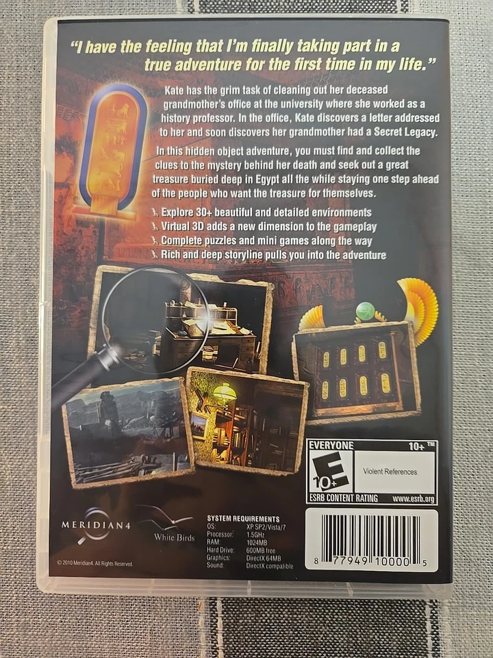 The Secret Legacy: A Kate Brooks Adventure PC CD-ROM Hidden Object Computer Game - Image 2 of 4