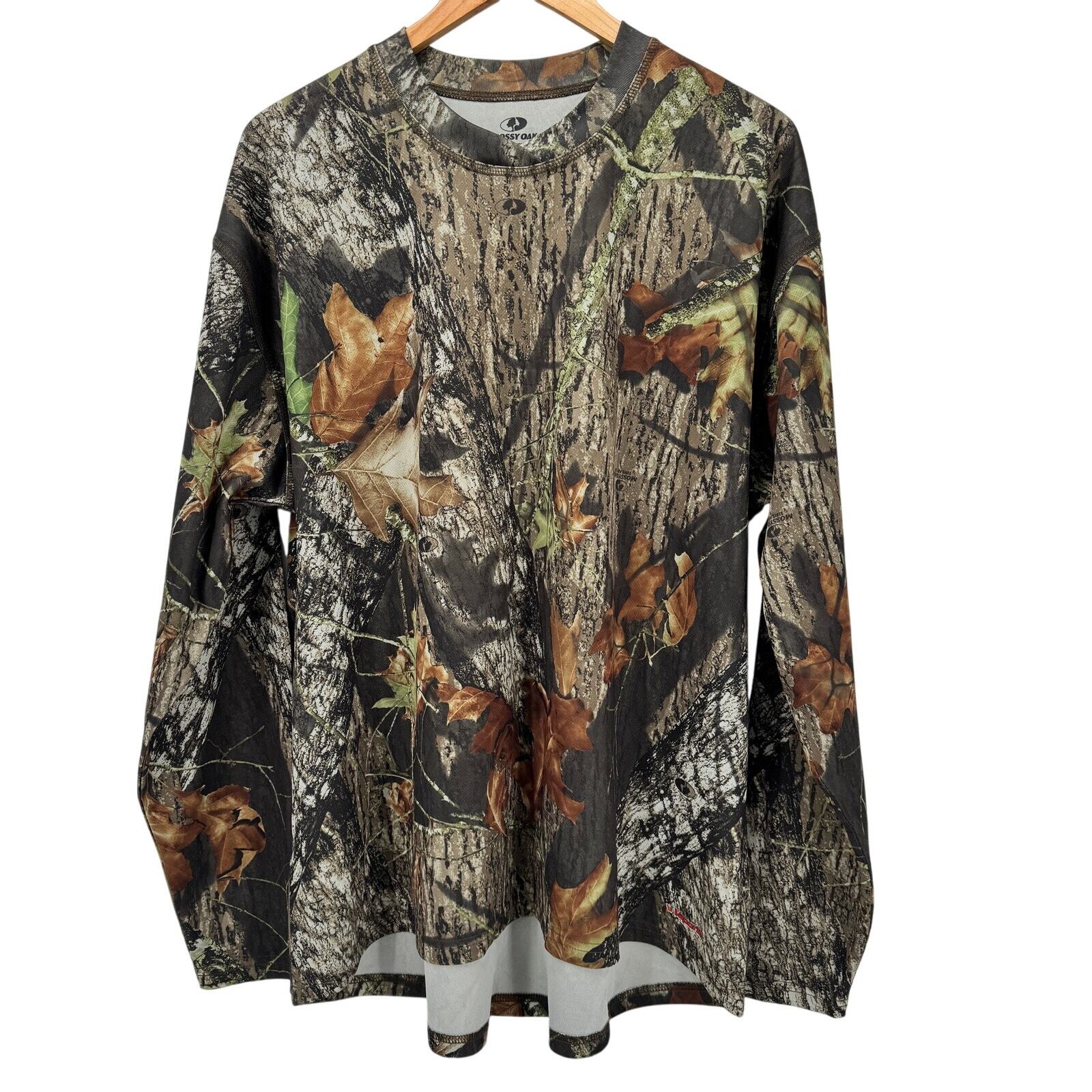 Mossy Oak Break Up Camo APX Vapor Tec Long Sleeve Pullover Shirt for Men 2XL