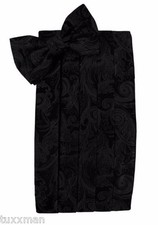 NEW Men's Cardi Amethyst Paisley Tuxedo Tux Cummerbund Bow tie Hankie. TUXXMAN