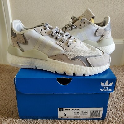 DS Adidas x 3M Reflective Nite Jogger EE5855 Crystal White sz 5Y 6.5 wmns boost