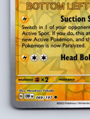 Stage 2 Eelektross HP 160 Suction Shock Attack Rarity Yellow Card