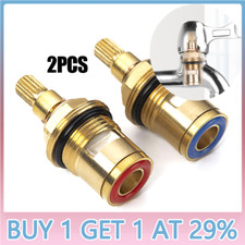 2Pcs Replacement Tap Cartridge Valve Kitchen Basin Mixer Quarter Turn BSP 1/2"~