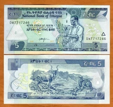 Ethiopia, 5 Birr, 2009 2017, P-47h, UNC Desert Animals