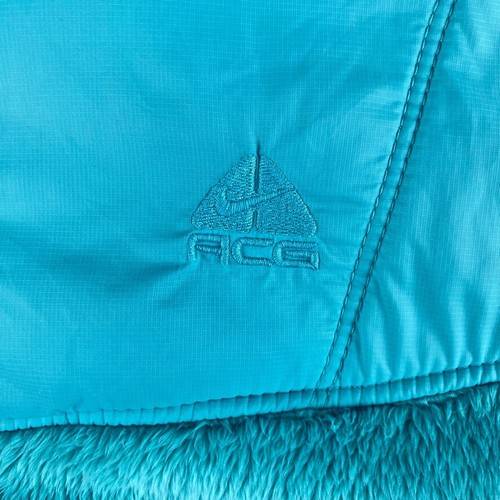 Nike ACG Jacket Womens Large Blue Green Teal Sherpa Fleece Full Zip Lined - Picture 4 of 12