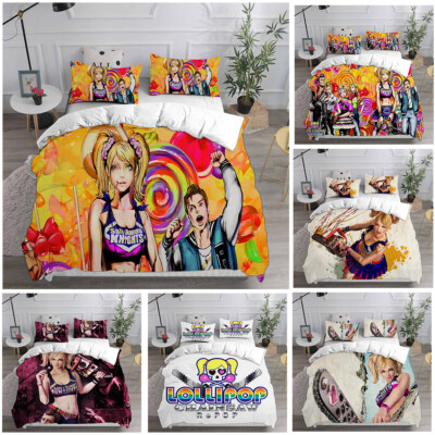 Cosplay Lollipop Chainsaw Juliet 3D Bettbezug Bettwäsche Set Kissenbezug Single