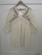 Zara Tunic Dress Join Life Ecru Size S New With Tags