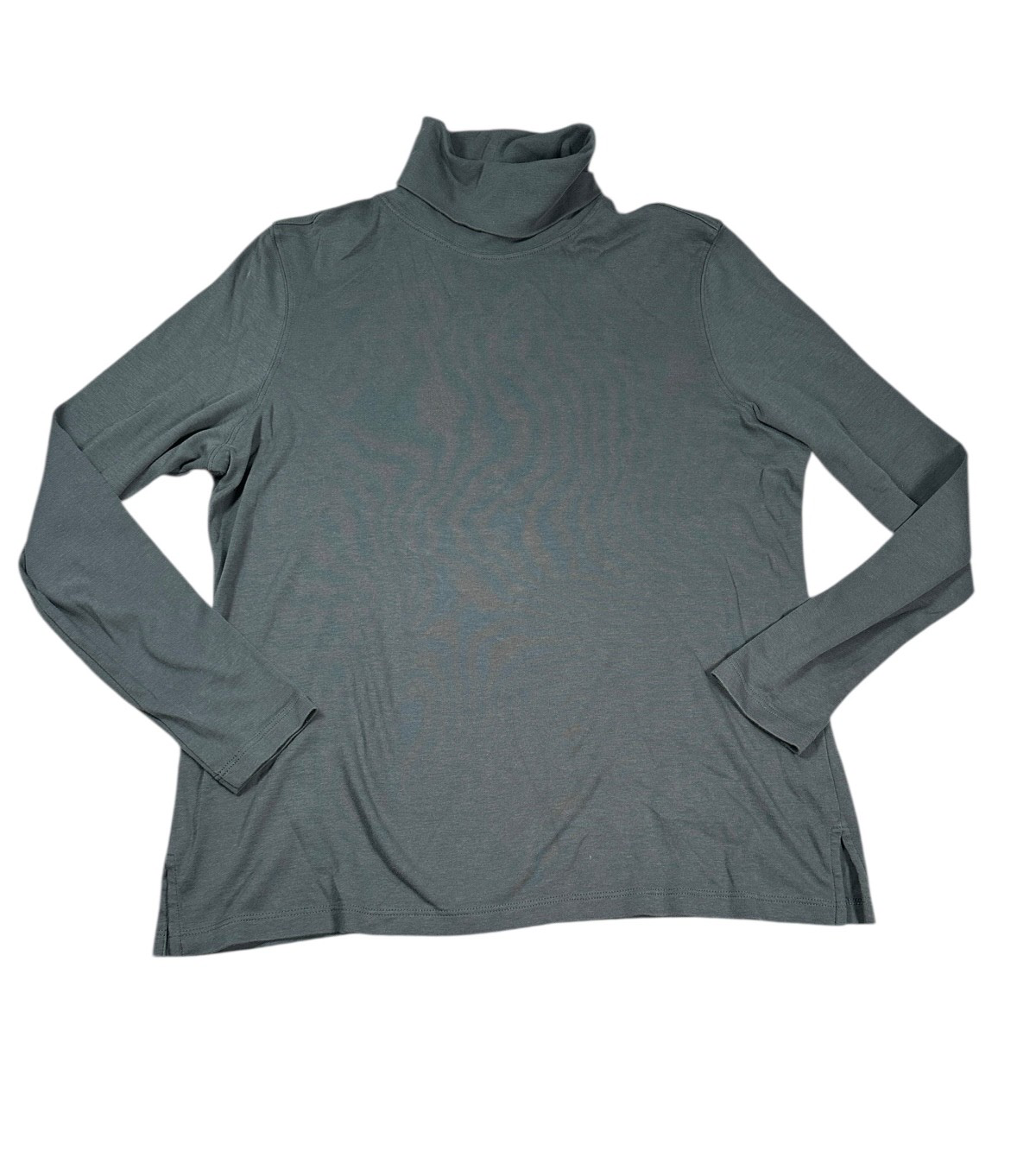 Peruvian Connection Womens Size Large 100% Pima Cotton Grey Turtleneck Sweater