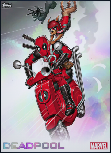 Deadpool Rainbow Refractor Motion X-Icons - Topps Marvel Collect Digital card - Picture 1 of 10