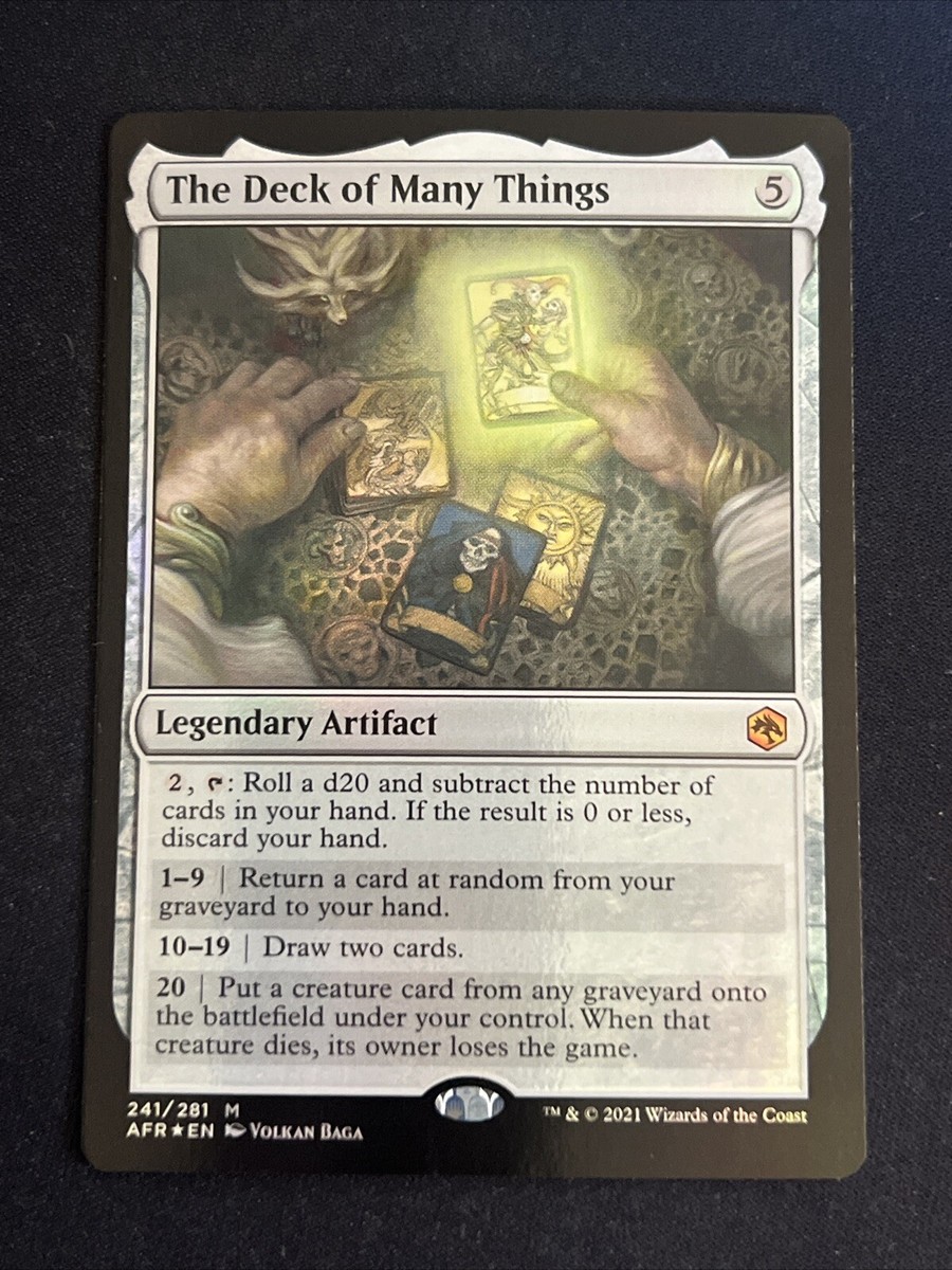 The Deck of Many Things (Promo Pack) [Dungeons & Dragons: Adventures in The Forgotten Realms Promos] Moderately Played Foil