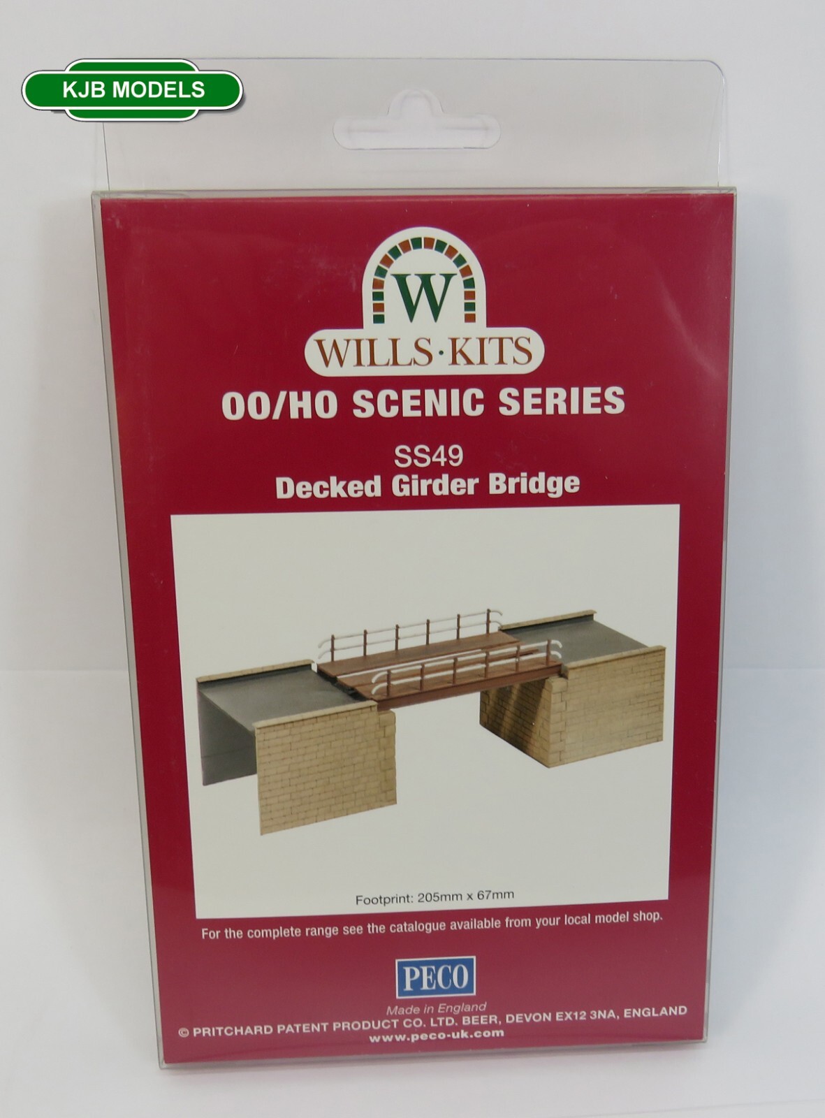 OO Gauge WILLS SS49 Decked Girder Bridge - Plastic Kit