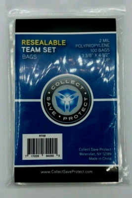 (2000) CSP RESEALABLE TEAM SET SPORTS TRADING CARD SOFT POLY BAG HOLDERS