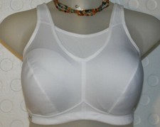 Glamorise 1066 No-Bounce Cami Sports Bra Medium Impact 38G White Wirefree  