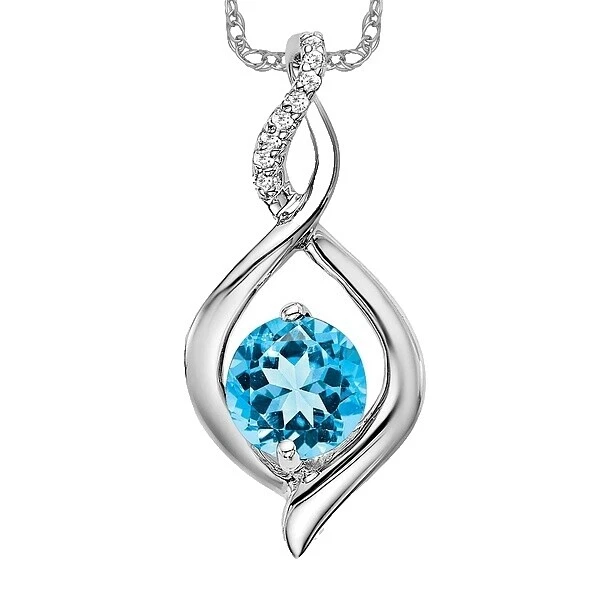 Topaz White Gold White Fashion Necklaces & Pendants