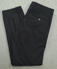 CHAPS Men's 33x32 (34x30) Dress Pants Black Chino Pants Straight Fit