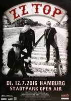 Zz Top - Live On Stage , Hamburg 2016 | Konzertplakat | Poster