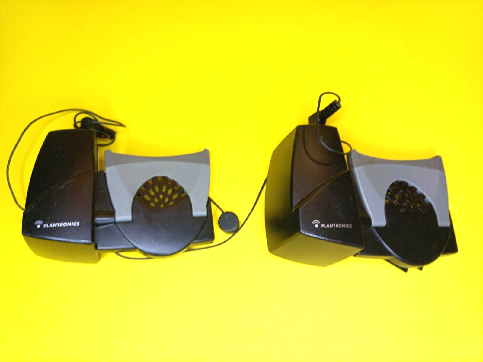 *UNTESTED WITH CORDS CUT* LOT OF 2X PLANTRONICS HL10 TELEPHONE HANDSET