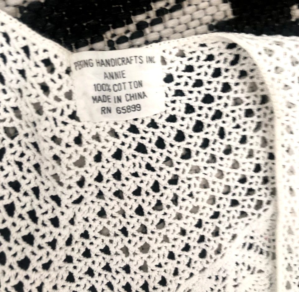 De colección 30" PEKING ARTESANÍA ANNIE CUELLO GANCHILLO Blanco Yema Hecho a Mano BUFANDA CORBATA Foto 4 de 4