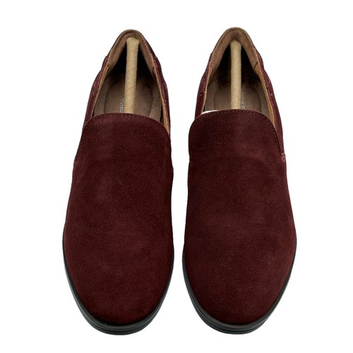 Rockport Perpetua Suede Penny Size 5 W Womens Loafers In Red Shoes Slip-on NEW - Picture 4 of 9