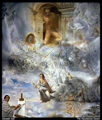 Salvador Dali das Ökumenische Konzil O 1 Kunstdruck Poster Wanddeko Home Inter