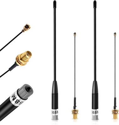 2 Stück 868-MHz Antenne, 10dBi Gain 19.5 cm Omni SMA Stecker 19.5cm + (U.FL IPX)