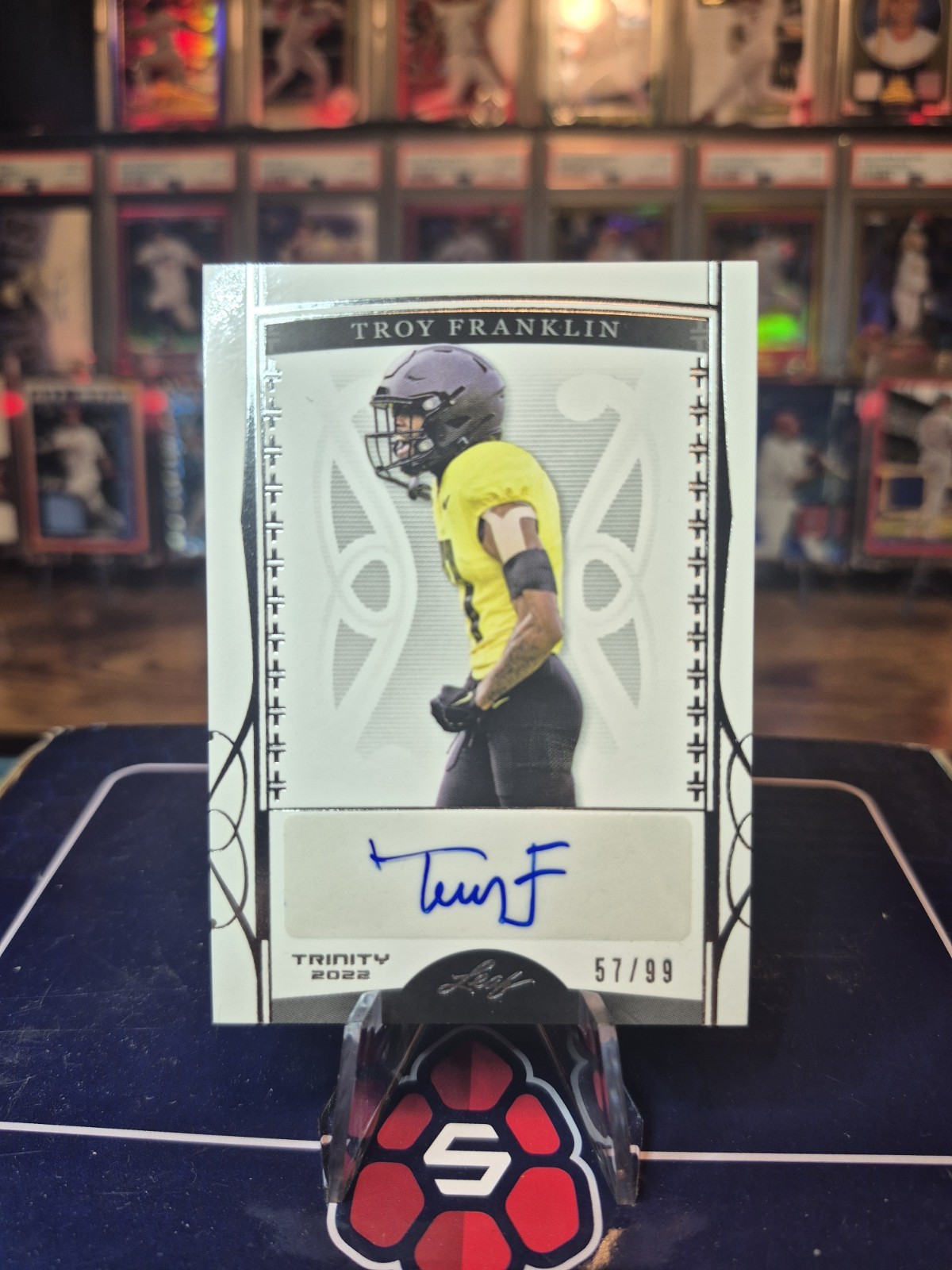 Troy Franklin 2022 Leaf Trinity Auto /99